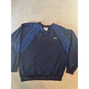 Vintage Adidas Golf Pullover 90's Blue 3 Striped Track Windbreaker Skater Men L